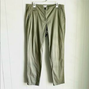 J.Jill Women’s Olive Green Brown Live- In Chino Pants Casual Office Wear Sz 14
